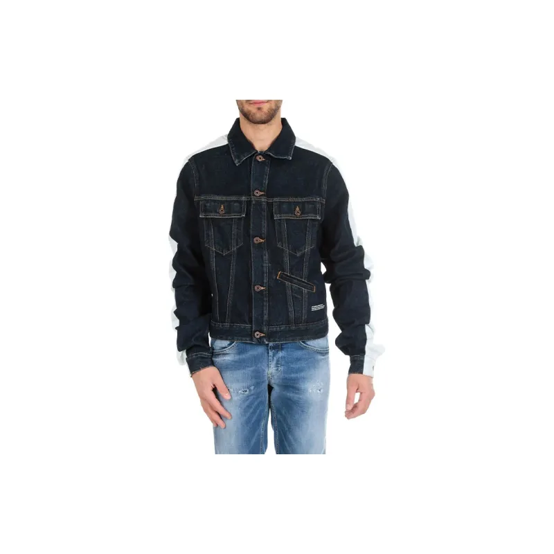 OFF WHITE Striped Denim Jacket-2