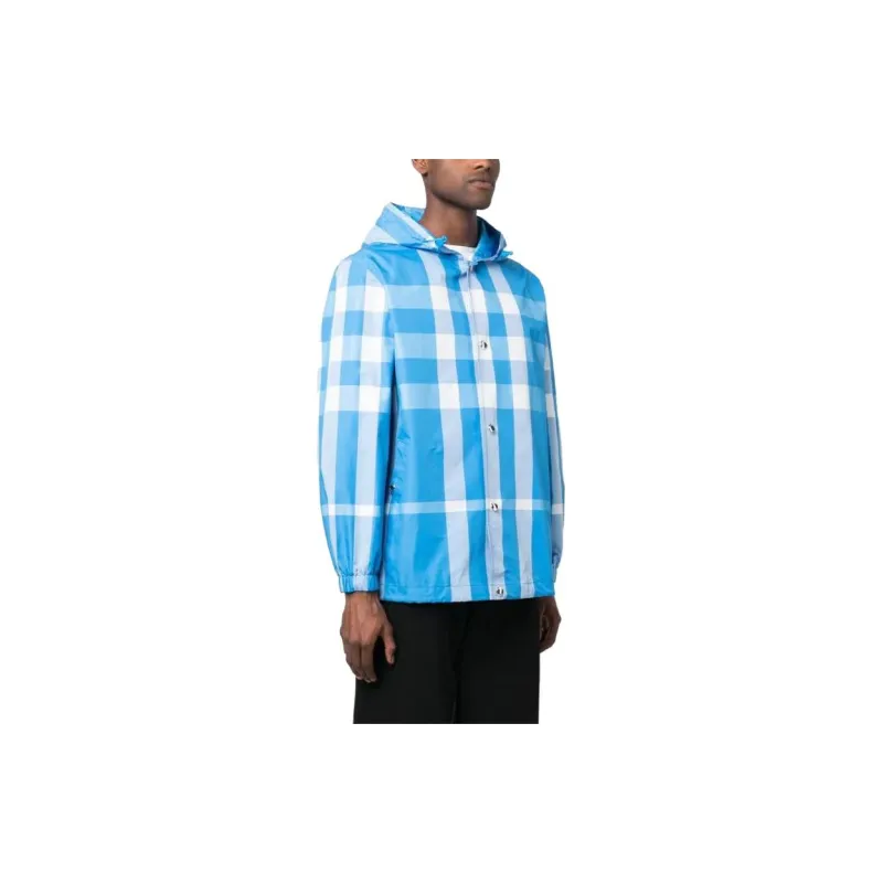 Burberry Checked Hooded Drawstring Jacket-3