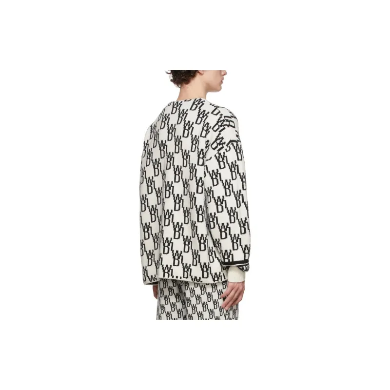 WE11DONE Enlarged Jacquard Cardigan-4