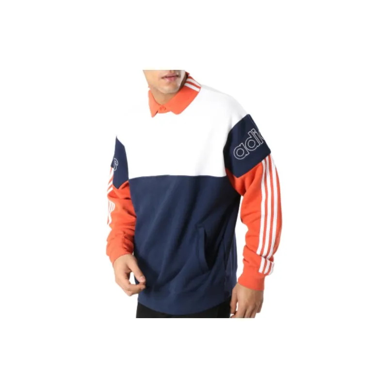 Adidas Originals Sweatshirt Unisex White Orange Royal Blue-2