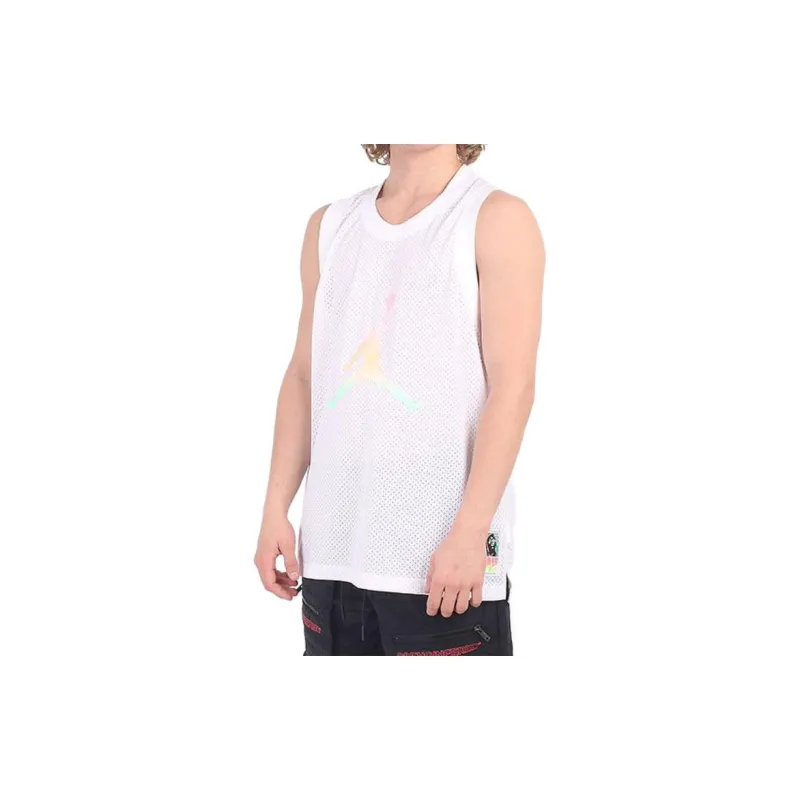 Jordan Basketball Jerseys Men White-4