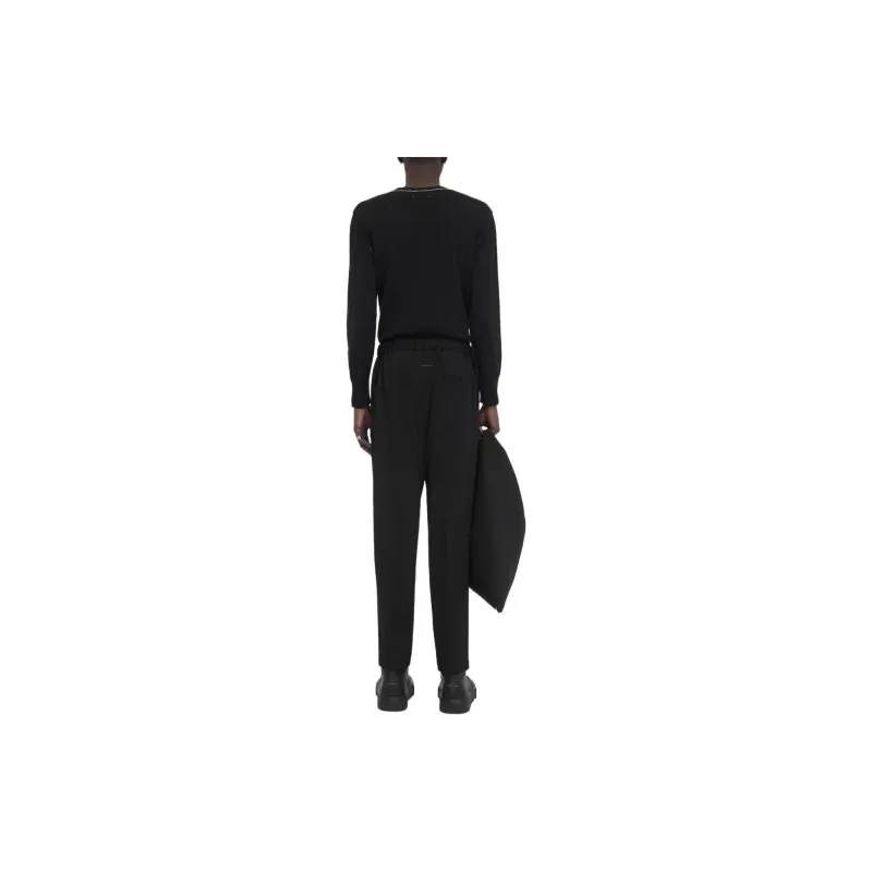 MM6 Maison Margiela Mid Rise Drawstring Trousers-2