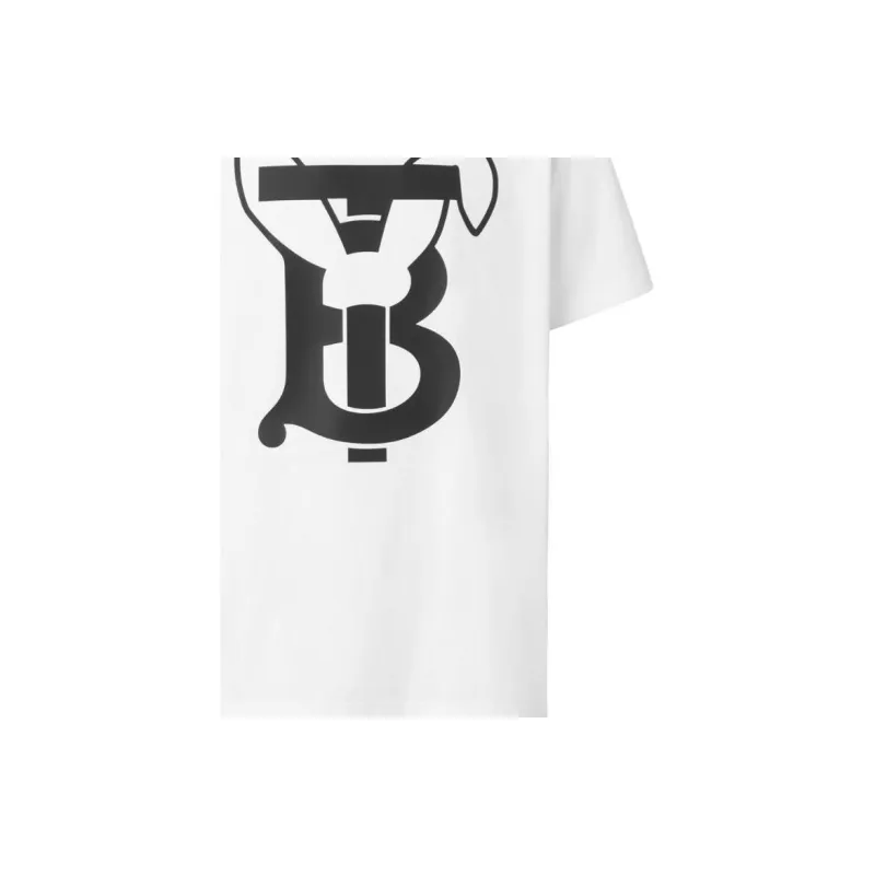 Burberry Rabbit Logo Print Cotton T Shirt-4