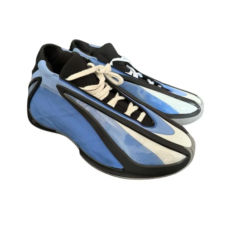 Anthony Edwards x Adidas Anti Slip Wear Resistant Mid Top Basketball Shoes Men's Blue-2