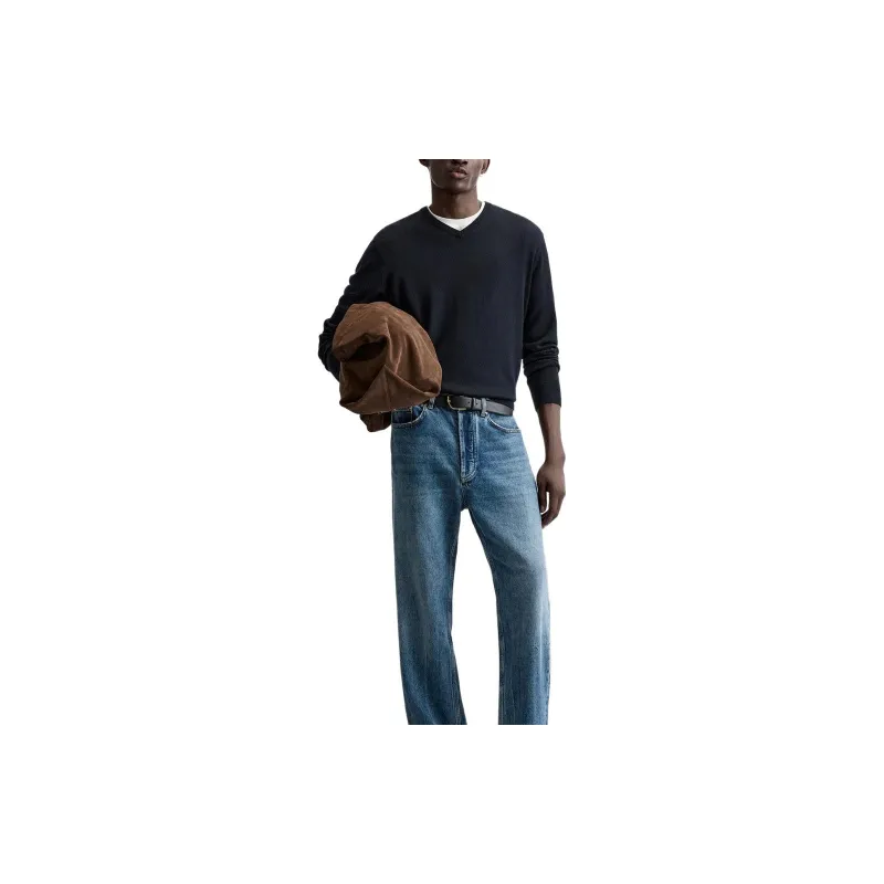 ZARA Sweaters Men Sea Blue-3