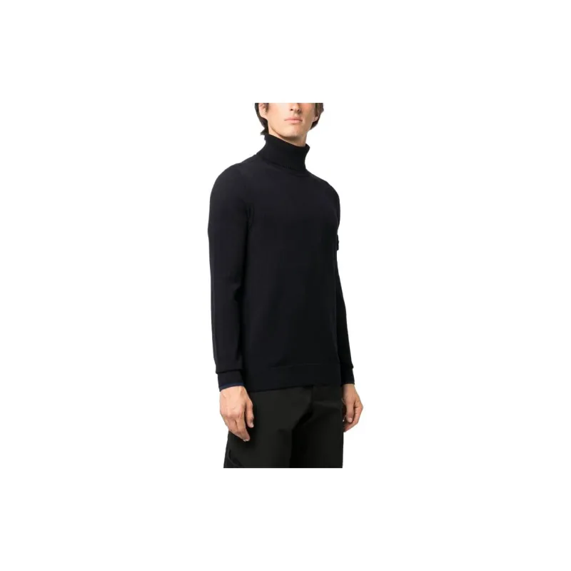 STONE ISLAND Compass Patch Turtleneck Jumper-3