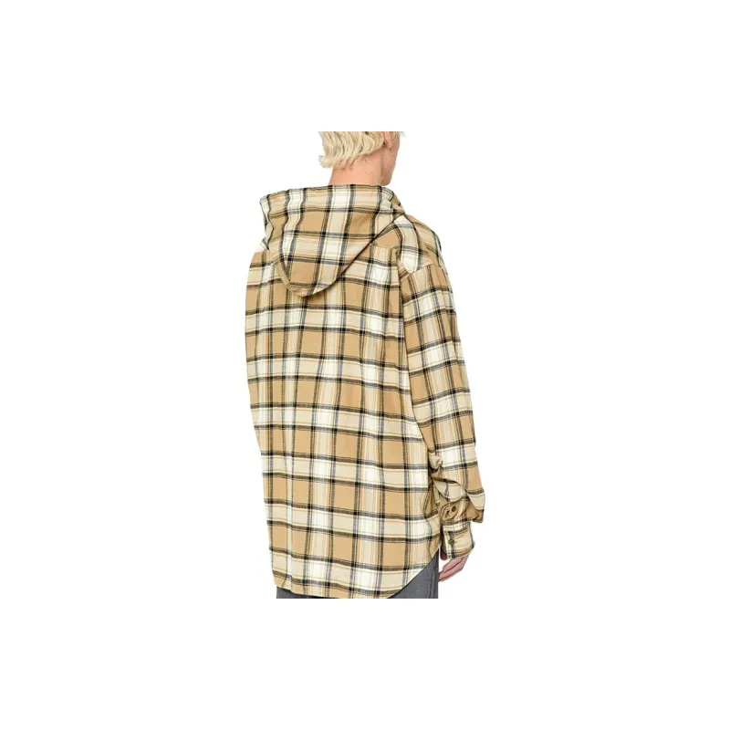 DIESEL S Dewny Hooded Flannel Shirt-3