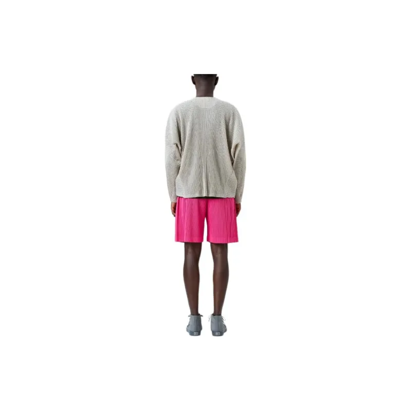 Homme Plissé Issey Miyake SS24 Casual Shorts Men's Deep Pink-4