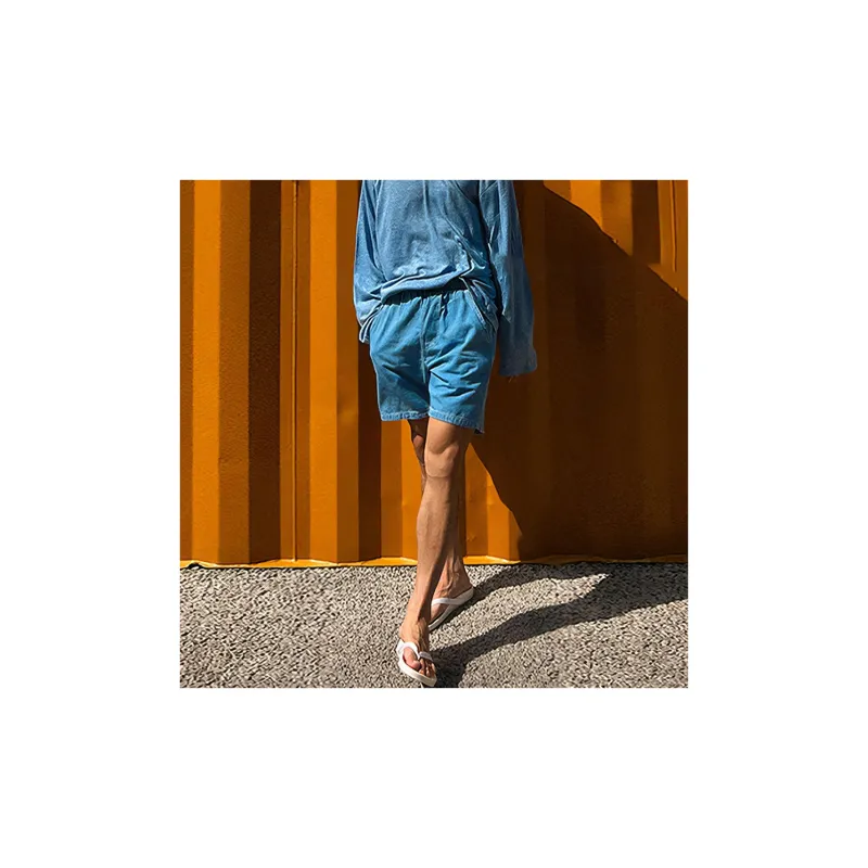 I'm David Denim Shorts Unisex Blue-4