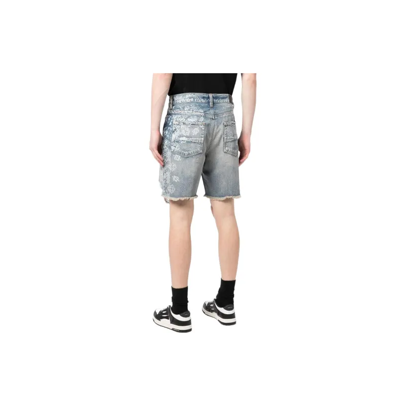 AMIRI Denim Shorts Men Light Blue-3
