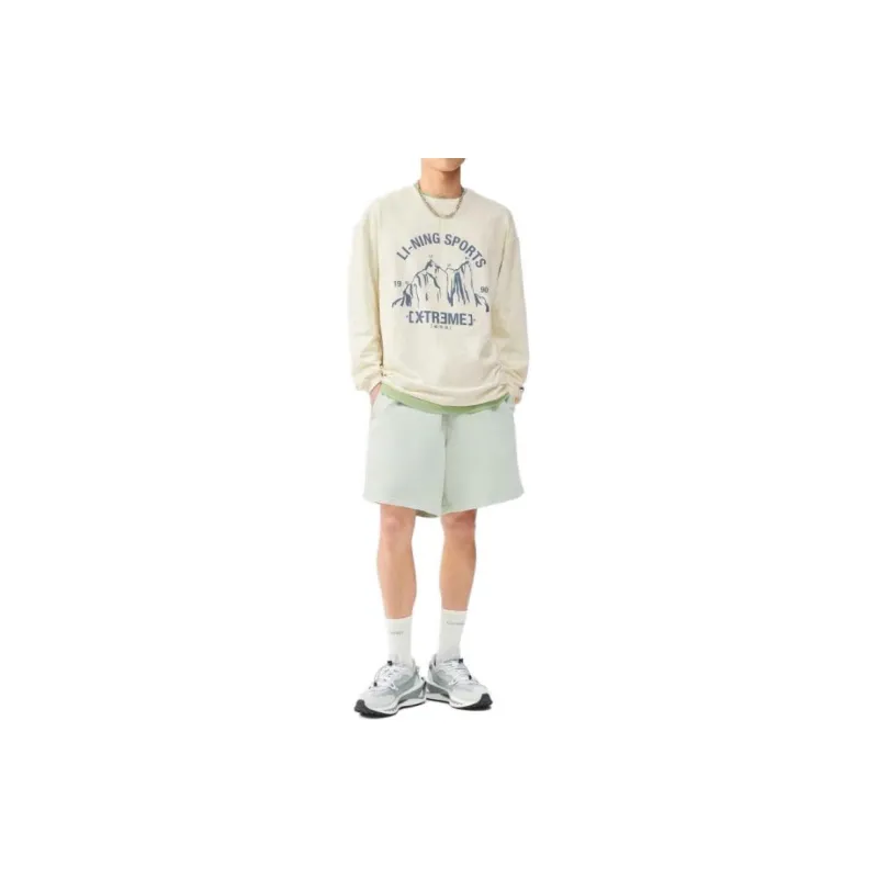 LiNing Sweatshirts Unisex Ecru-5