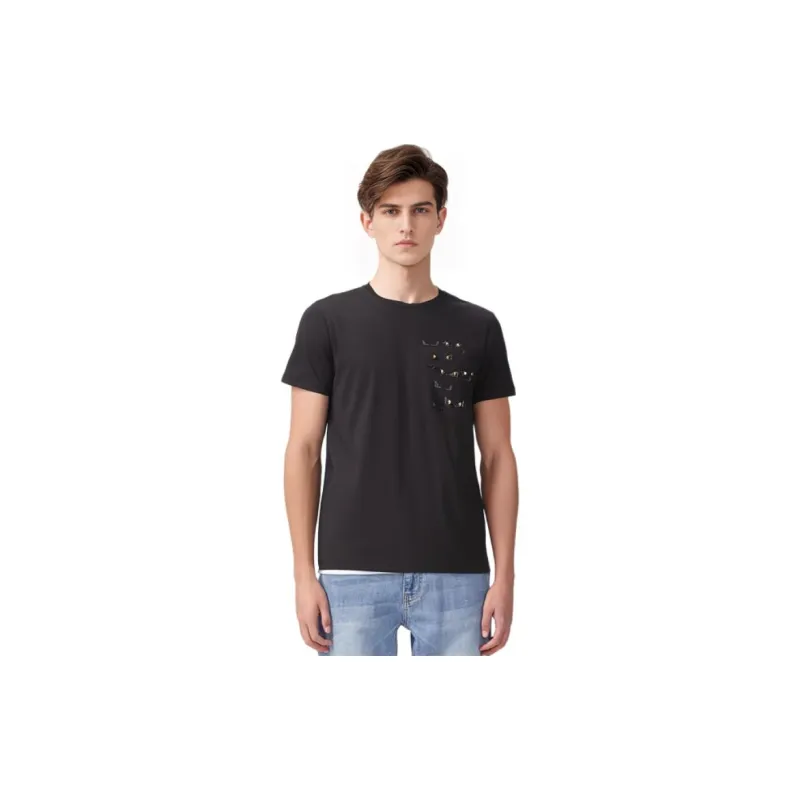 FENDI Regular T Shirt Men's Black-5