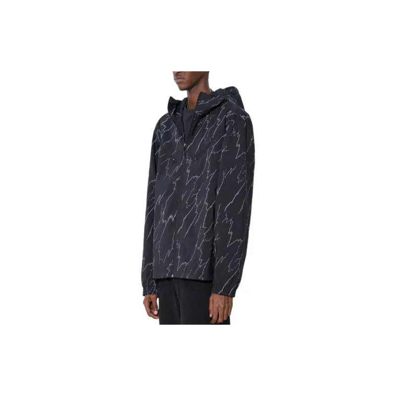 Adidas Originals Montreal Print Windbreaker Jackets Coats Men's Black-4