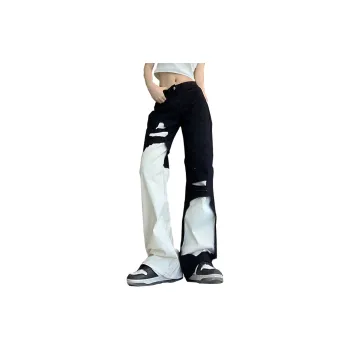 PAINT STAIN Jeans Unisex Black