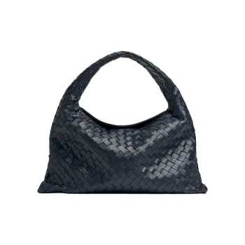 Bottega Veneta Leather One Shoulder Handbags Small Size Women's Shadow Gray
