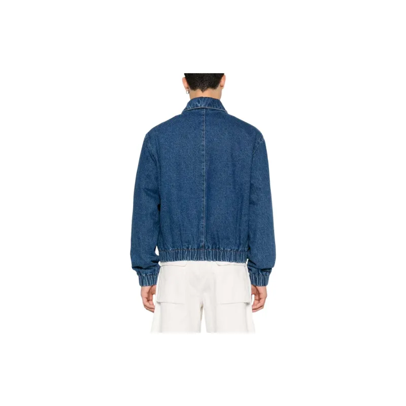 AMIPARIS Paris Ami De Coeur Zipped Denim Jacket-2