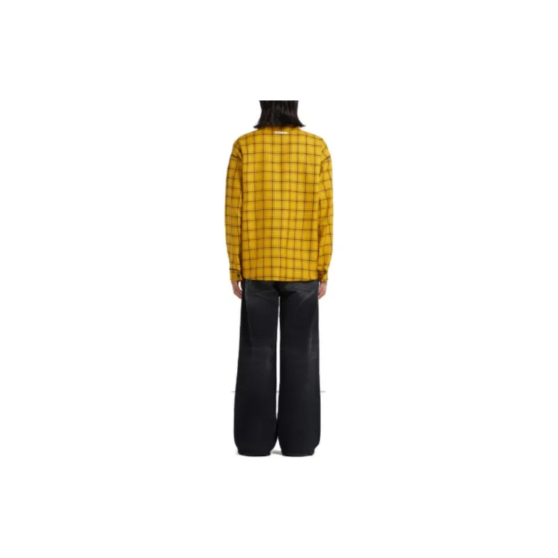 MARNI Yellow Checked Wool Jacket Jackets Coats Men's Yellow-2