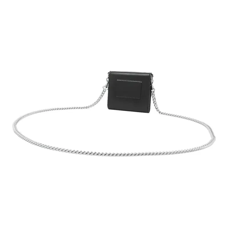 MM6 Maison Margiela Logo Embossed Detachable-Chained Wallet-3