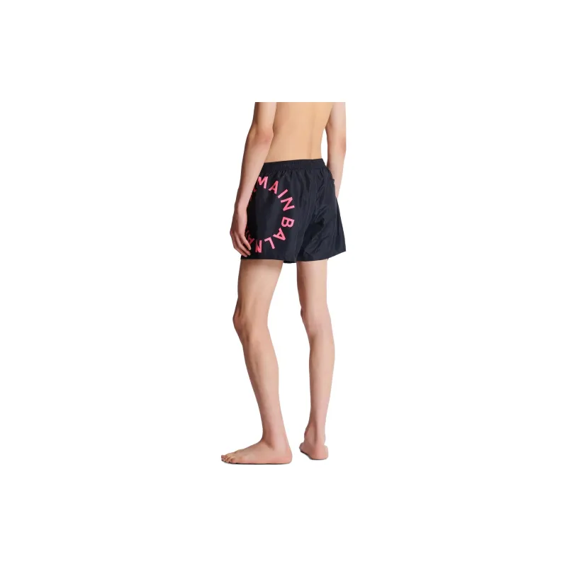 BALMAIN Logo Printed Drawstring Swim Shorts-2