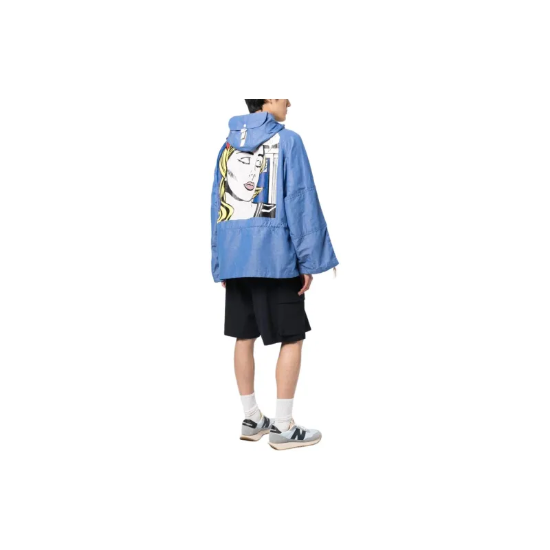 JUNYA WATANABE X Roy Lichtenstein Cotton Linen Cloth Printed String Jacket-2