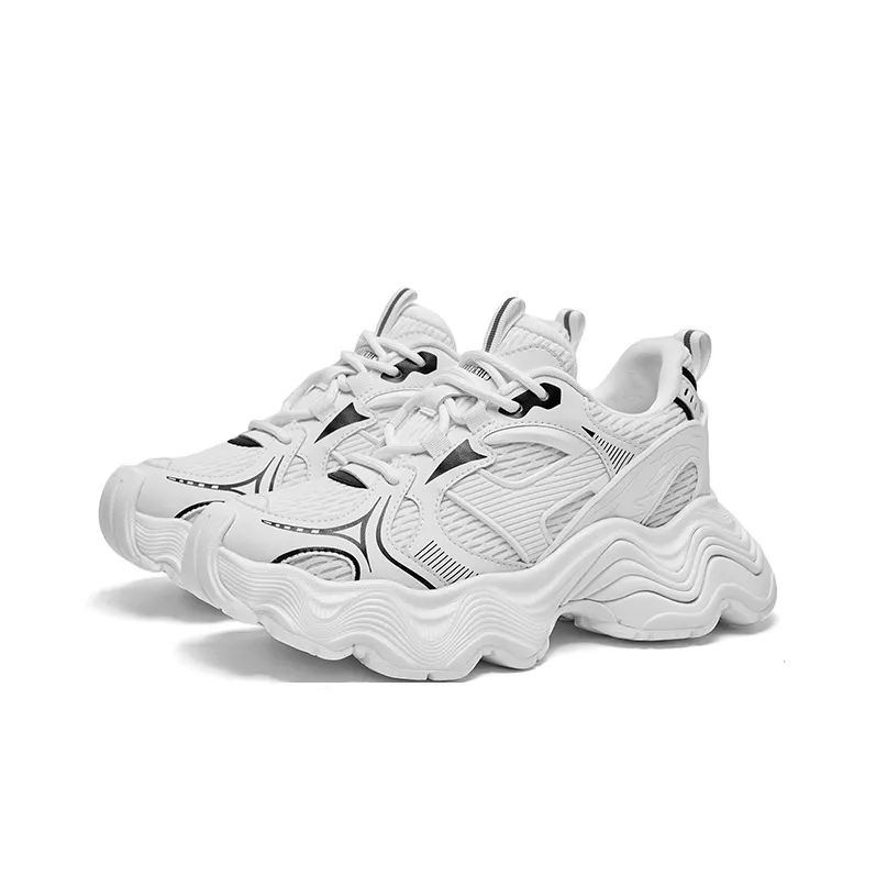 CHERYKALLY Cushioning Anti Slip And Wear Resistant Height Increasing Low Top Chunky Sneakers Women's-1