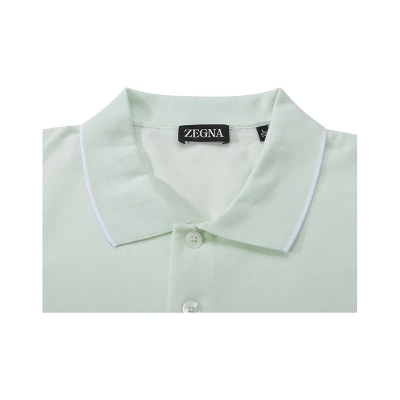 Zegna SS24 Polo Shirt Men's Verdant Green-3