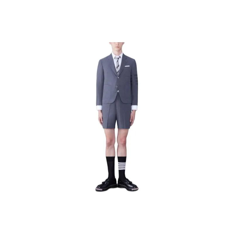 THOM BROWNE 4 Bar Striped Single Breasted Jacket-3