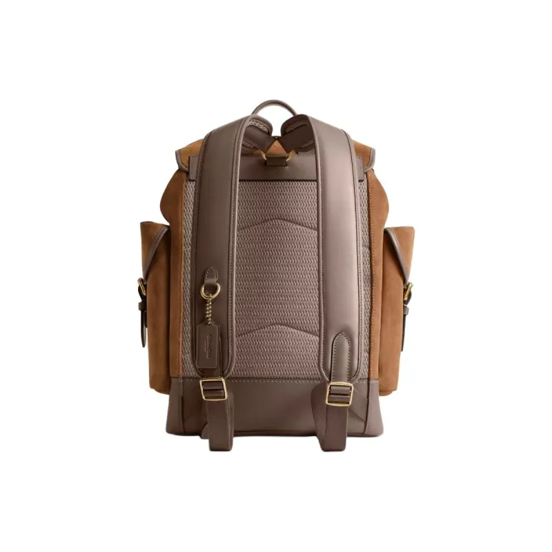 COACH Hitch Suede Backpack Large Size Men's Cedar Color-2