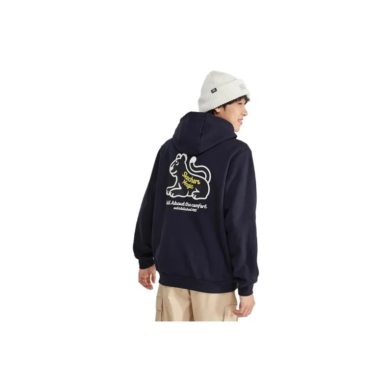 Skechers Funny Monster Sweatshirts Unisex Navy Blue/002Z-2