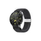 [Woven Loop Buckle]Black with Graphite-Silver-Tone Buckle