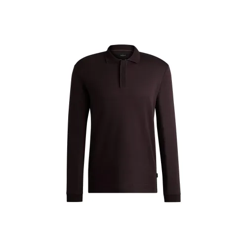 HUGO BOSS Polo Shirts Men Dark Red