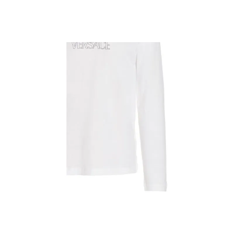 VERSACE Logo Print Long Sleeves T Shirt-5