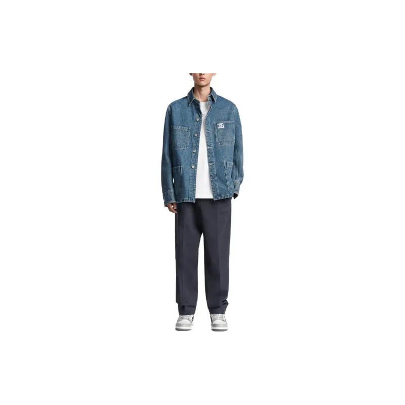 DIOR Logo Embroidered Denim Overshirt-5