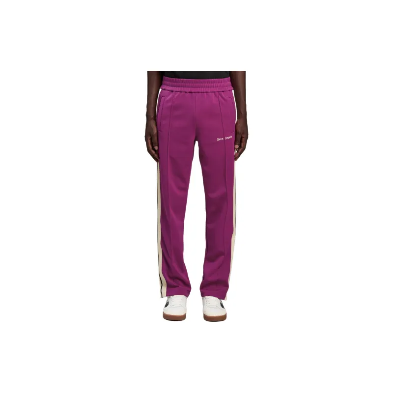 PALM ANGELS Logo Embroidered Straight Leg Track Pants-3