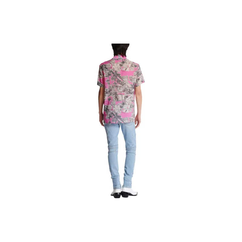 BALMAIN Miami Print Silk Camp Shirt-2