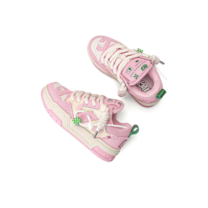 LUCX Slip-Resistant Cushioning Wear-Resistant Height Increasing Low-Top Skateboard Shoes Unisex-3