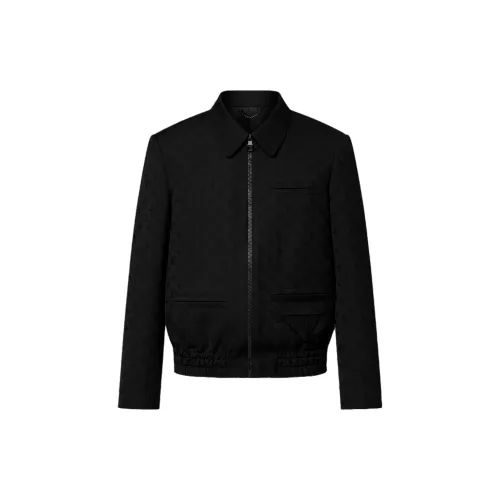 LOUIS VUITTON Monogram Jacquard Wool Jet Pocket Blouson
