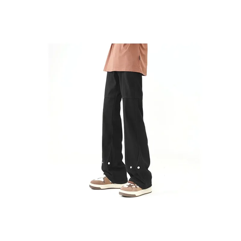 POLAR BEAR Thin Refreshing Jeans Unisex Bootcut Yellow Mud Black Pants-10