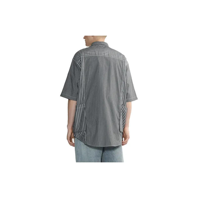 MUSIUM DIV Stripe pattern Short sleeve Shirt-3