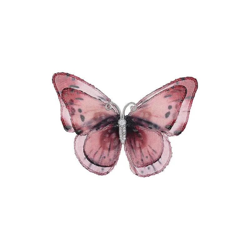 ROYALSASA Silk Chiffon Brooches Women's-0