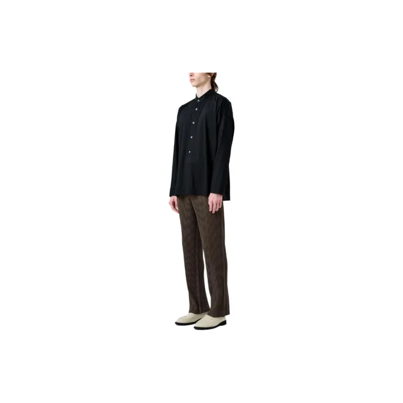 Homme Plissé Issey Miyake Jersey Shirt Shirt Men's Black-4