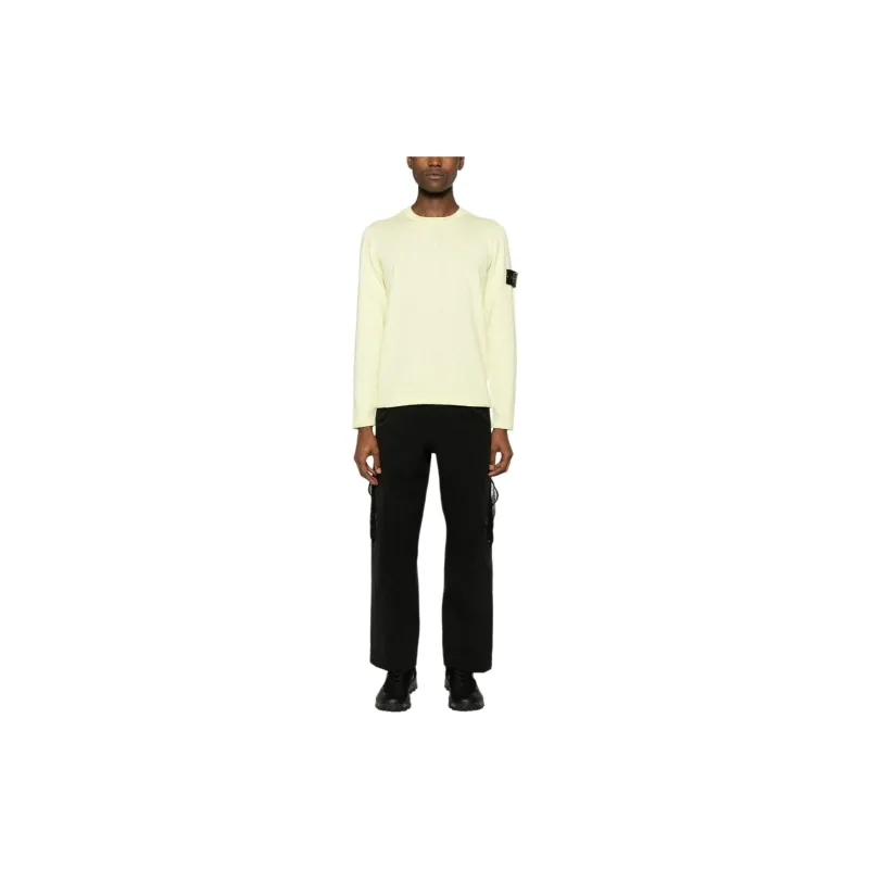 STONE ISLAND Compass appliqué Cotton blend Jumper-1