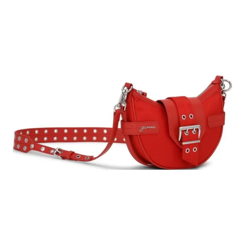 GANNI Buckle-Detailed Small Crossbody Bag-1