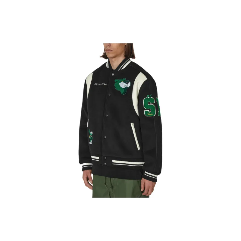 PUMA Cartoon patch Button up Bomber Jacket-2