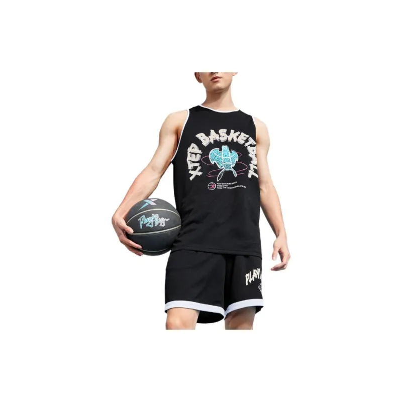 XTEP Basketball Jersey Unisex Jet Black-4