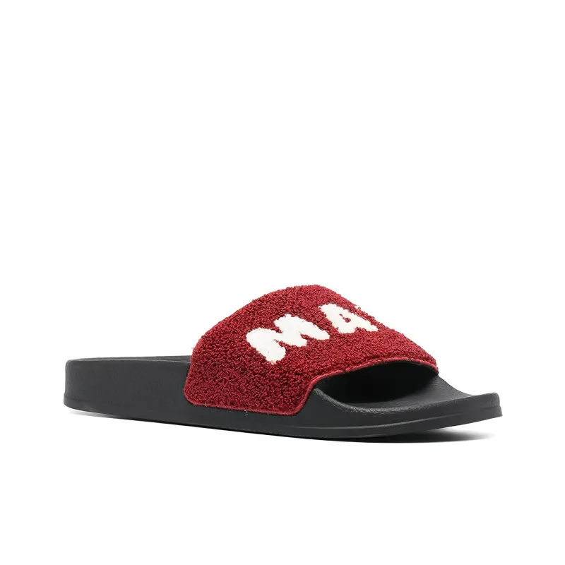 MARNI Slide Slippers Women's Black Red-1