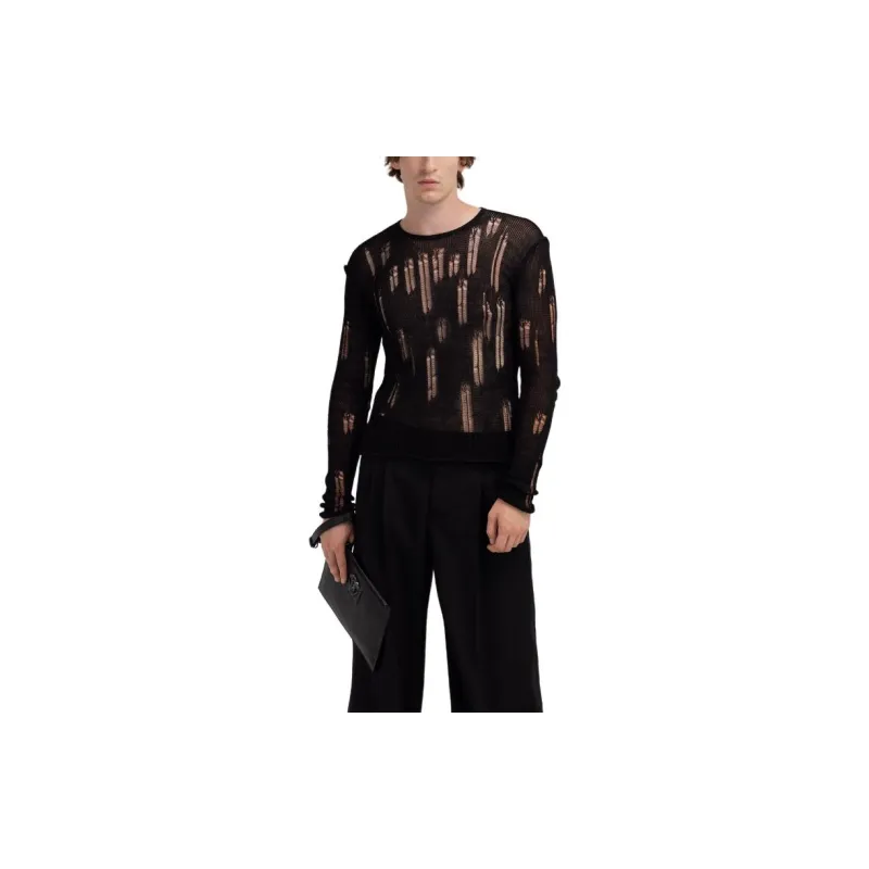 Roberto Cavalli SS24 Knitwear Men's Black-1