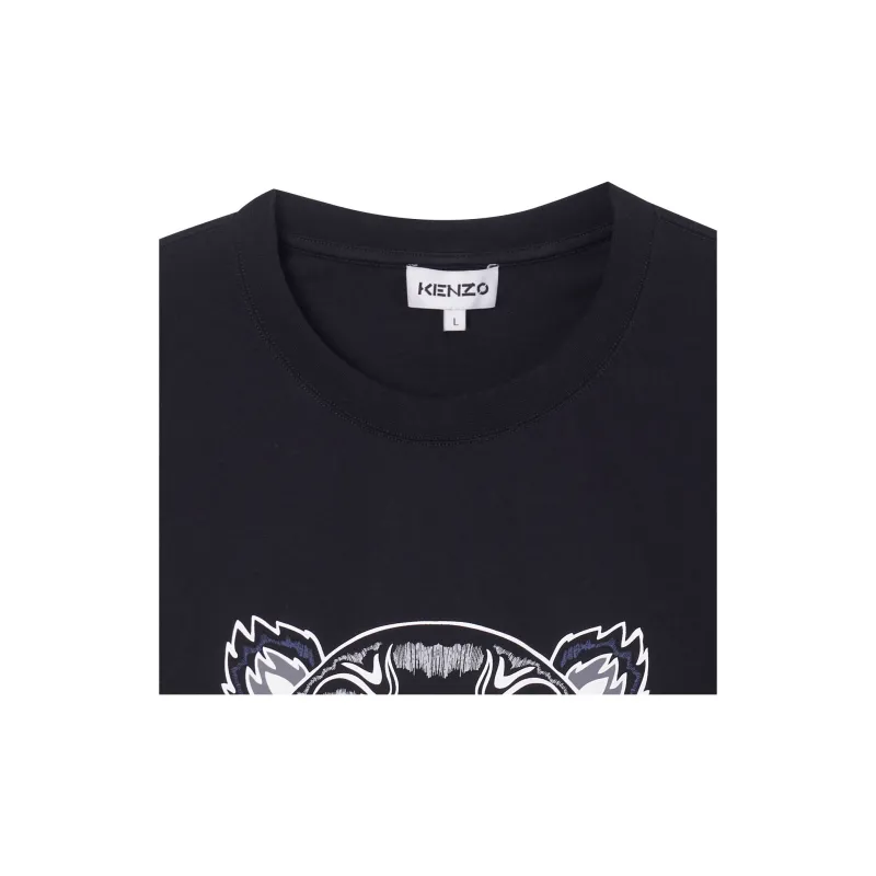 KENZO Men's Classic Tiger Short Sleeve T shirt Black-7