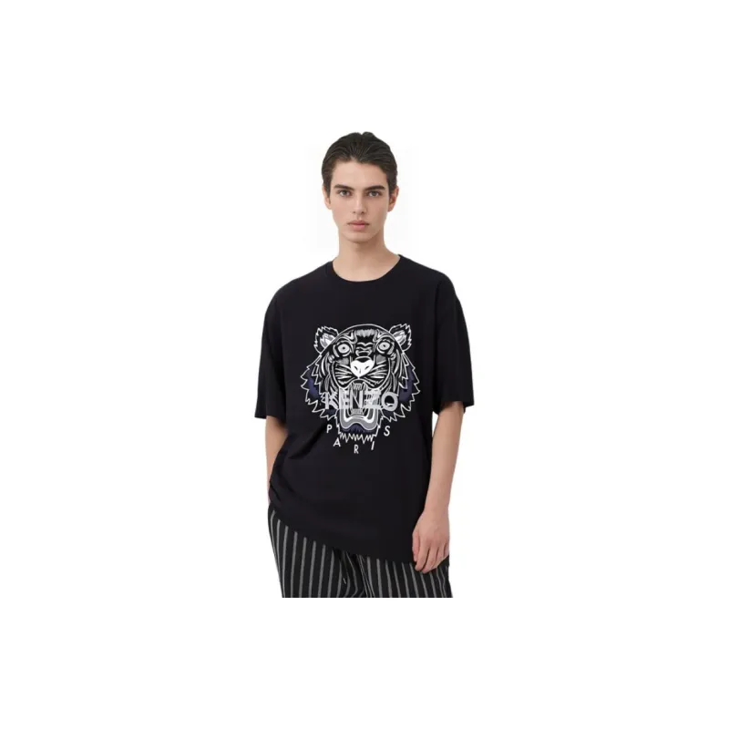 KENZO Men's Classic Tiger Short Sleeve T shirt Black-6