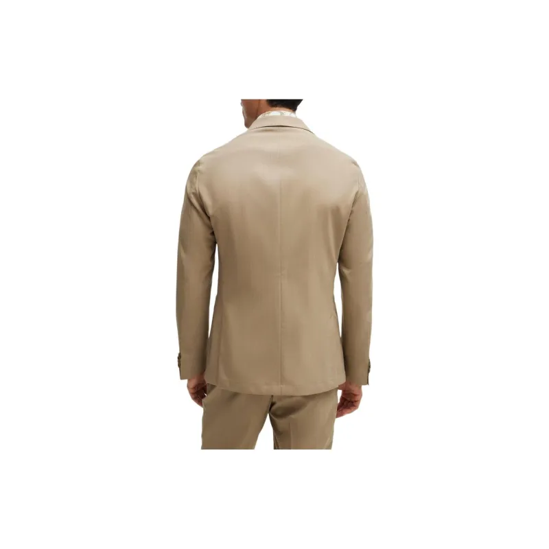 HUGO BOSS Double-Breasted Slim-Fit Suit In Virgin Wool Business Suits Men's Umber-2